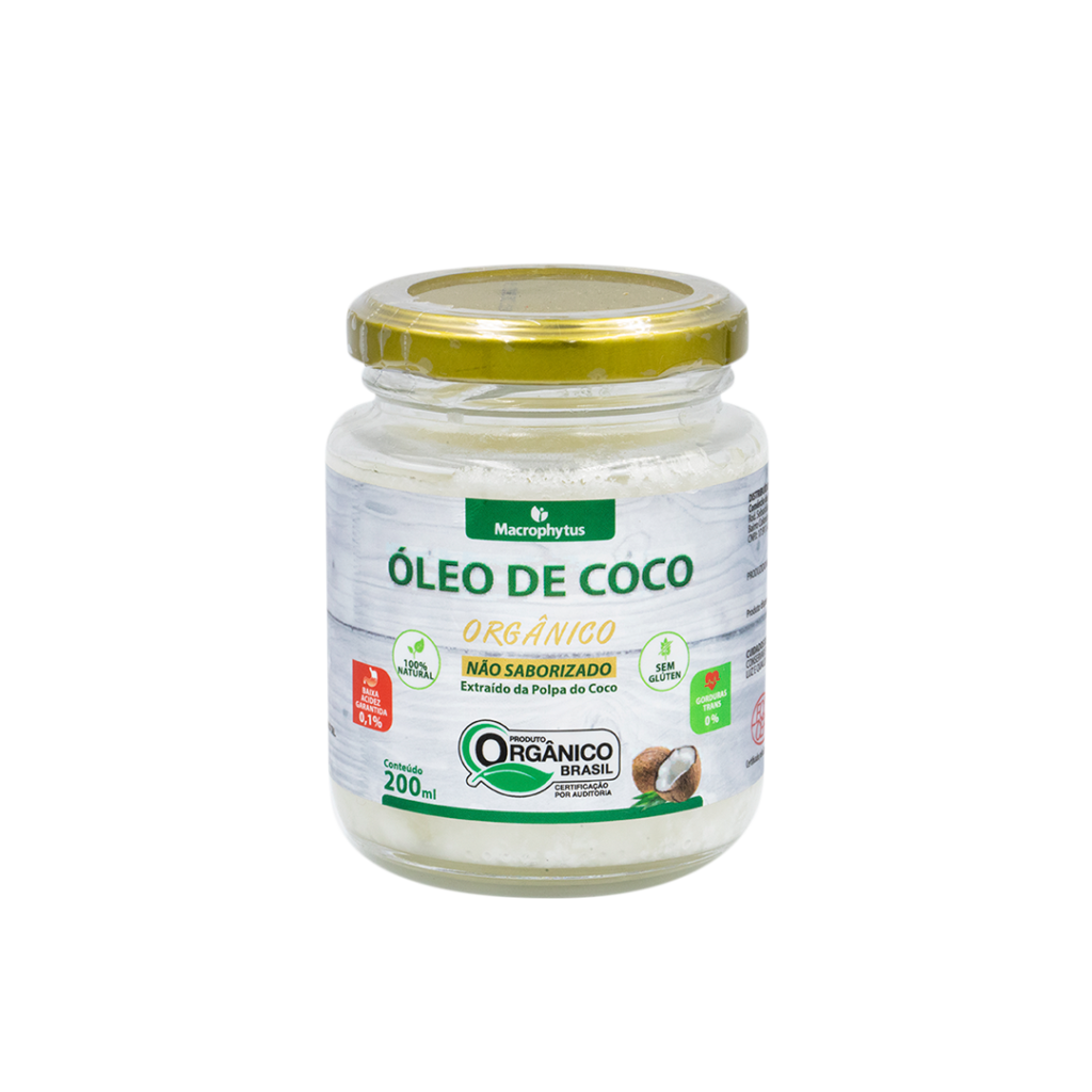 OLEO DE COCO NÃO SABORIZADO 200ML SEM FUNDO